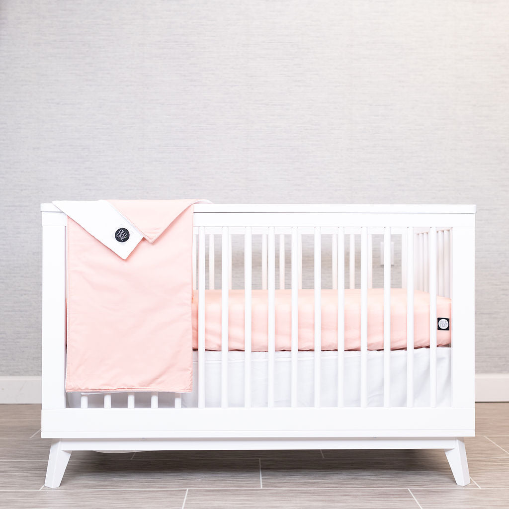 Hushy Blushy - Deluxe Nursery Bedding Set - Blush - Olli+Lime